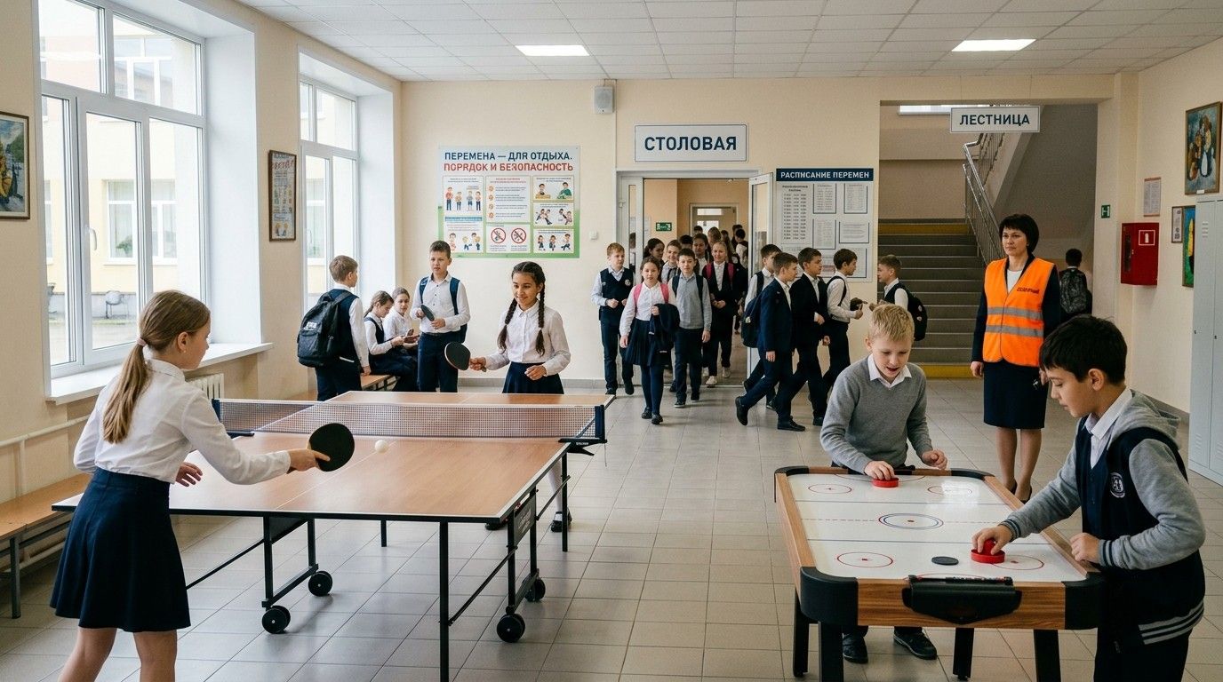 Ученики на перемене. Как ее можно проводить, а как нельзя